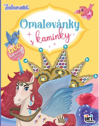 Cărți de colorat cu pietricele Străluciți – Unicorn