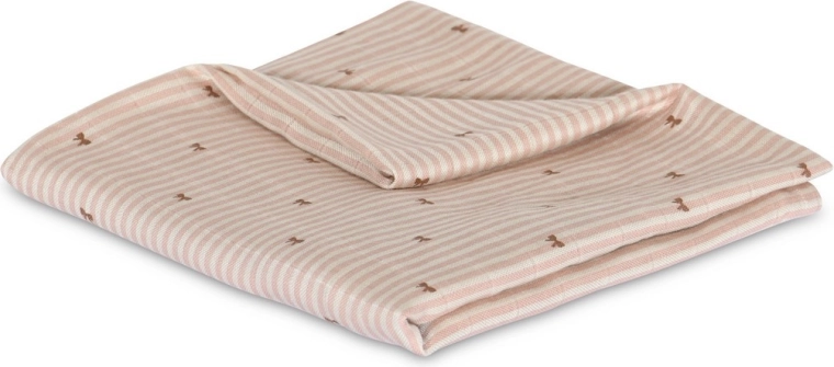 NuuRoo Valentin scutec din muselină de bambus stripe bow