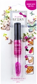 Lac de unghii Lukky și sclipici de culoare fuchsia