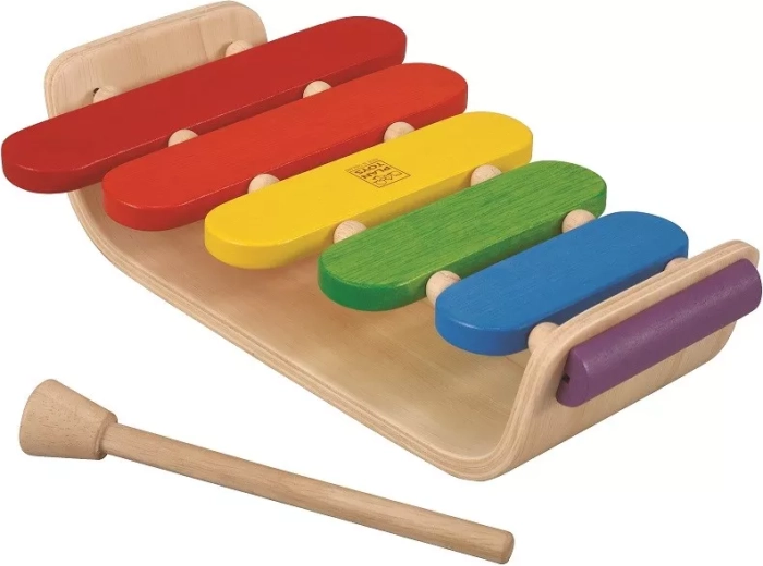 Xilofon oval PlanToys pentru copii
