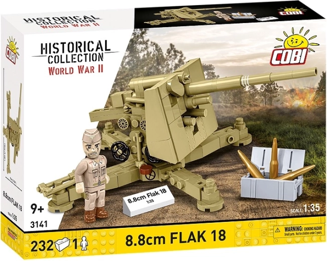 Set de construcție 8,8 cm Flak 18 1:35 – tun istoric de deșert