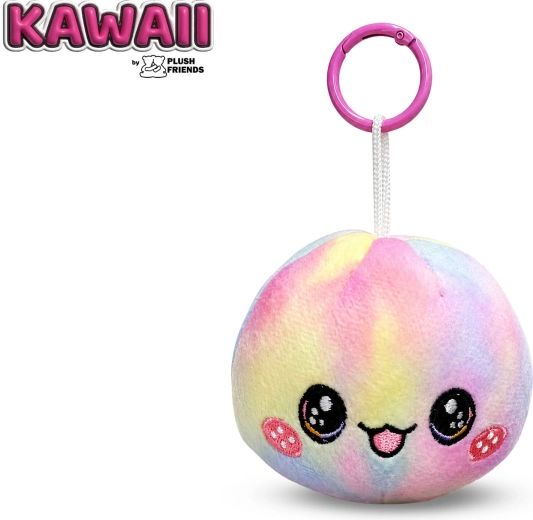 Plush Friends Kawaii breloc din pluș curcubeu Bao gălușcă 8 cm