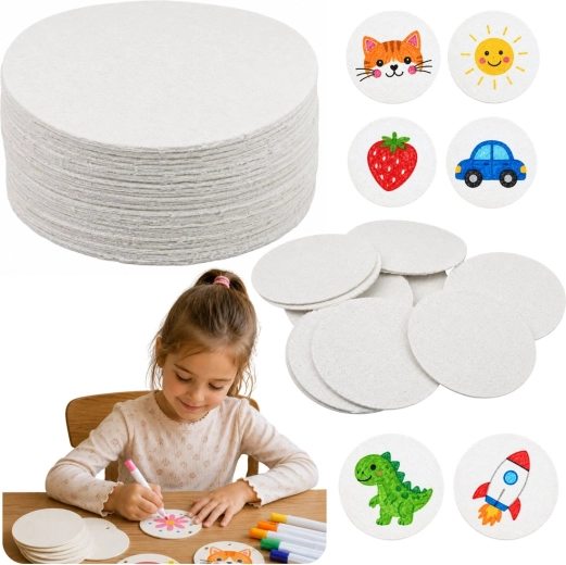 Cercuri de hârtie 3D din pastă de lemn pentru colorat, DIY 6 cm (20 buc.)