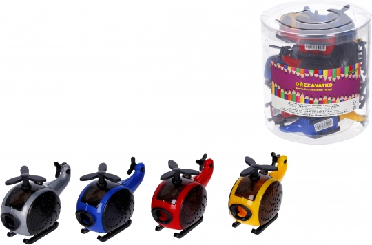 Ascuțitoare cu recipient în formă de elicopter