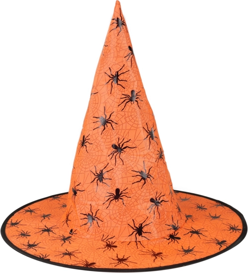 Pălărie vrăjitorească portocalie pentru adulți