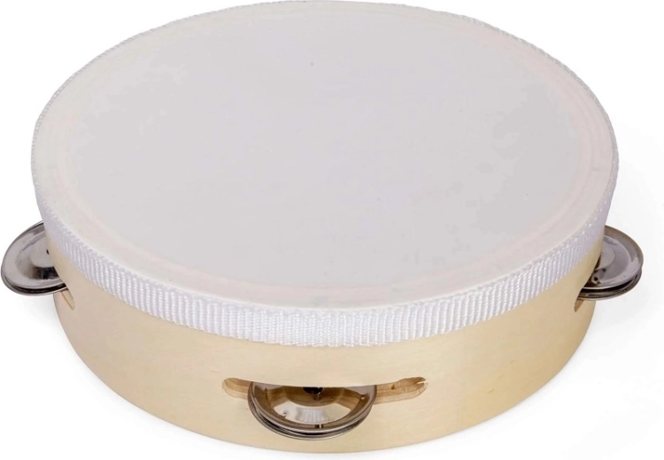 Bigjigs Toys tamburină din lemn – natur