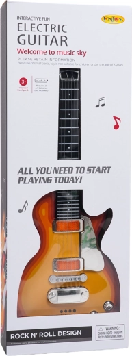 Chitară electrică pentru copii cu căști și microfon – Roșu