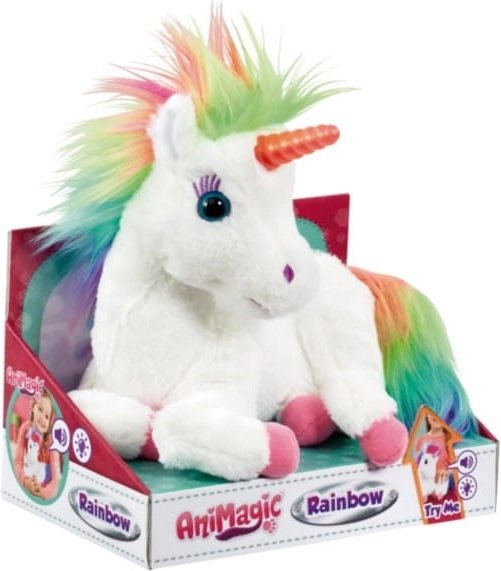 Mascota interactivă Animagic Rainbow My Glowing Unicorn