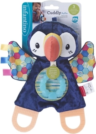 Pinguin de pluș cu elemente pentru dentiție Infantino