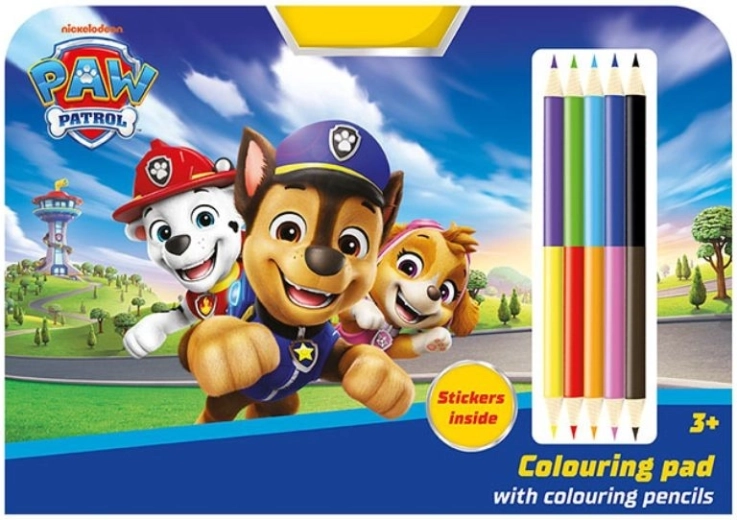 Set de desen cu creioane colorate Patrula Cățelușilor