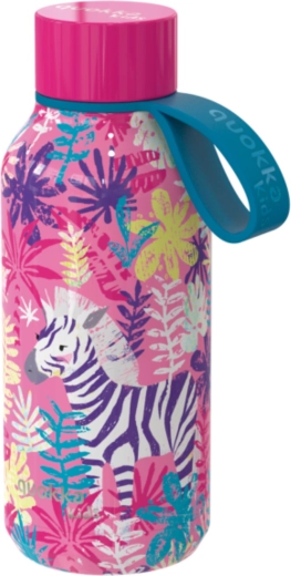 Sticlă termică din oțel inoxidabil pentru copii Quokka Kids Solid zebre cu buclă 330 ml