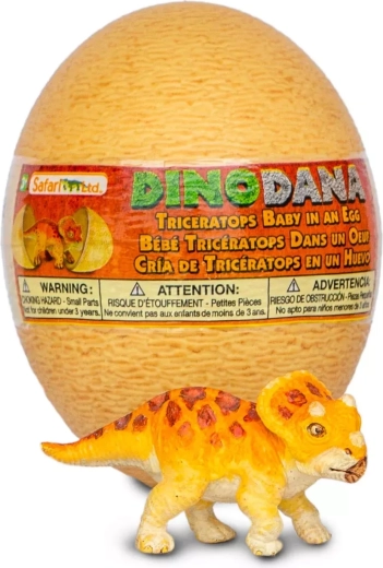 Safari Ltd. figurină pui de triceratops cu ou și realitate augmentată