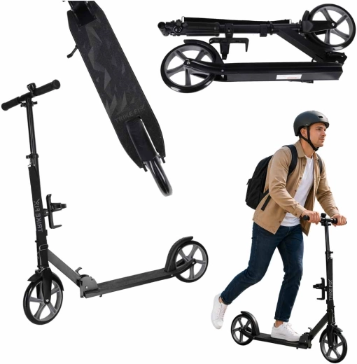 Trotinetă urbană pliabilă Trike Fix 200 mm negru-gri