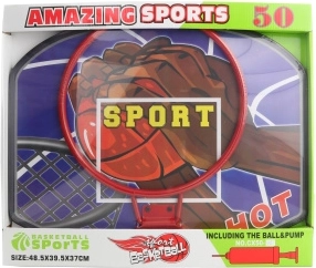 Coș de baschet mare cu minge și pompă