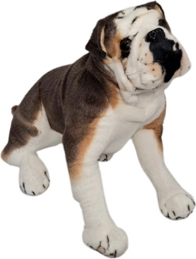 Câine bulldog din pluș - 1 bucată