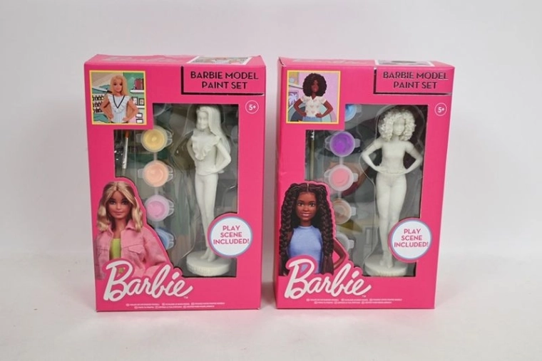 Figurină Barbie din ipsos de pictat, cu culori (2 variante)