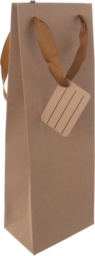 Pungă cadou din hârtie pentru vin Nature 12 × 8,5 × 36 cm