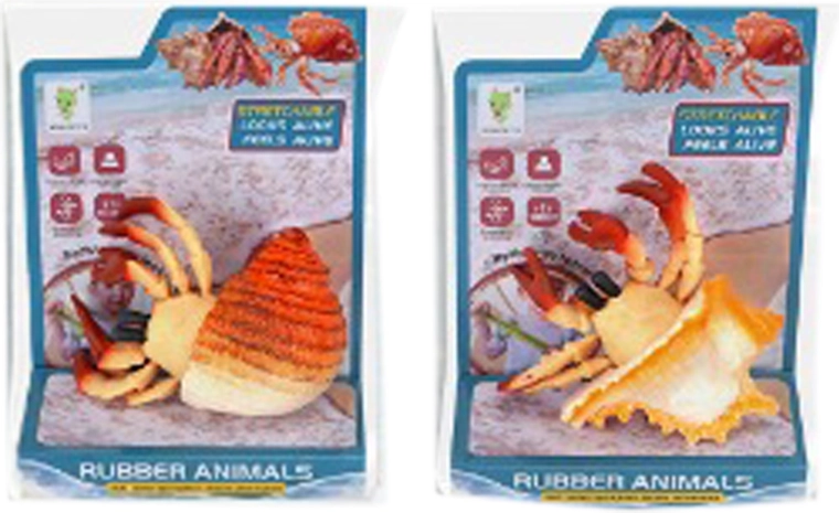 Crab din cauciuc cu cochilie 10 cm