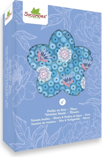 Mărgele din lemn XS – floare