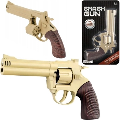 Revolver metalic cu capse, culoare nisipie