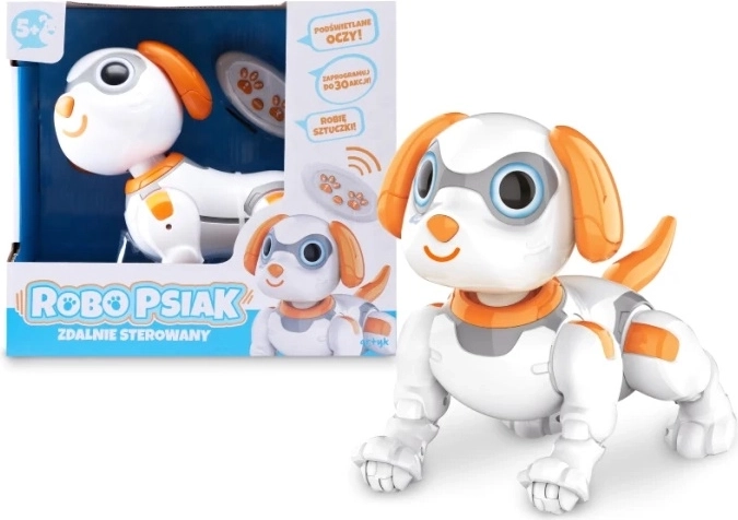 Robo-cățeluș RC – cățeluș robot interactiv cu telecomandă