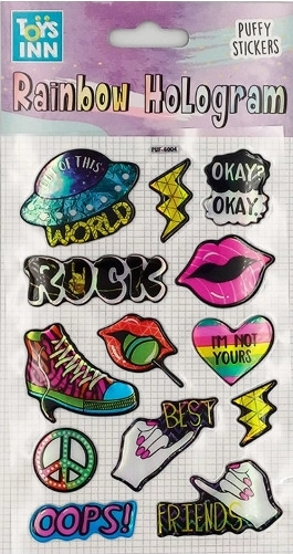 Autocolante holografice Rainbow ROCK – set curcubeu colorat