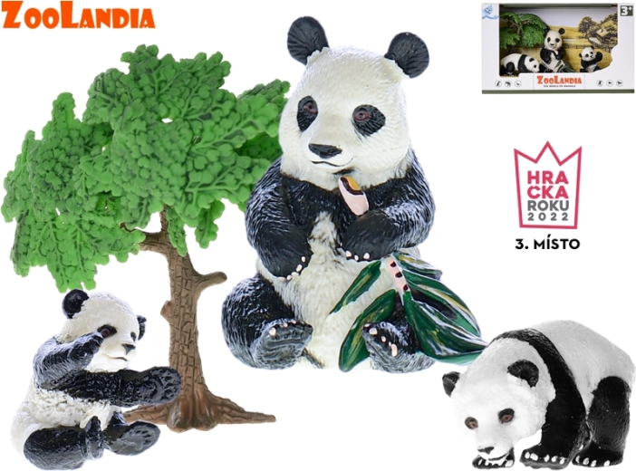 Zoolandia panda cu pui și accesorii