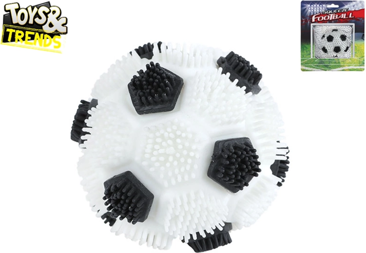 Mingea elastică cu motiv de fotbal 7 cm