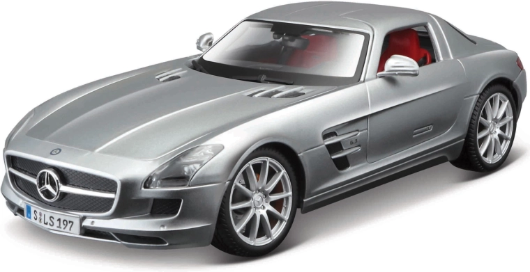 Maisto Mercedes-Benz SLS AMG model argintiu 1:18