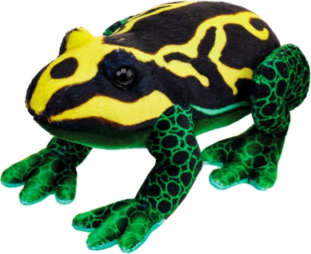 broască de pluș galben-negru 13 cm