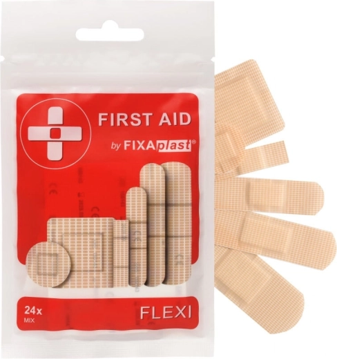 Plasturi elastici Fixaplast First Aid Flexi Mix 24 buc.