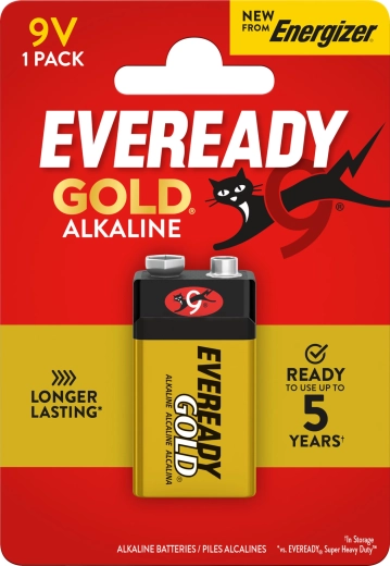 Baterie alcalină Energizer Eveready Gold 9V
