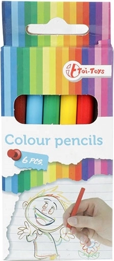 Toi Toys - 6 creioane colorate în carton - 1 bucată