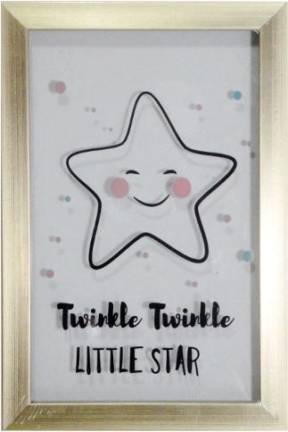 Tablou cu steluță în ramă 20 × 30 cm