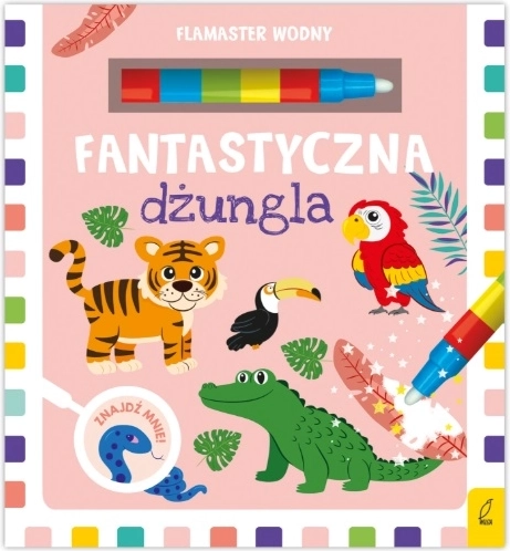Junglă magică – cariocă cu apă și carte de colorat reutilizabilă