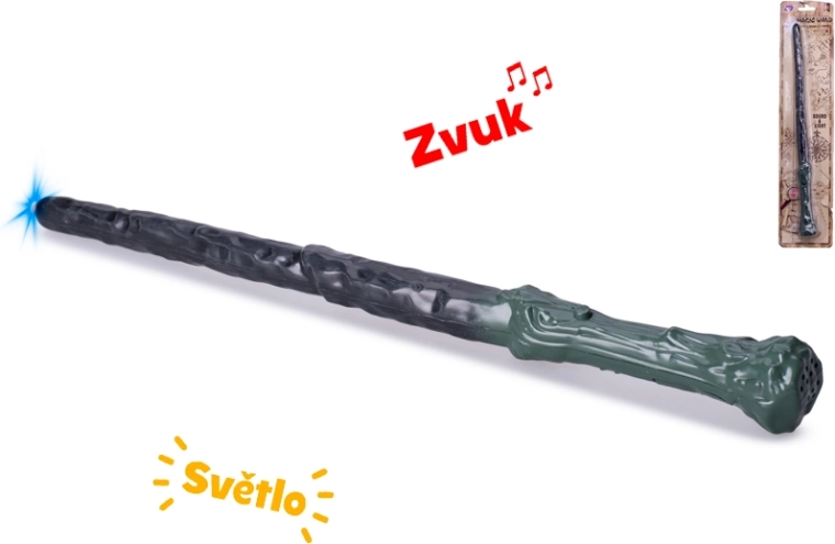 Baghetă magică cu lumină și sunet 36 cm – verde