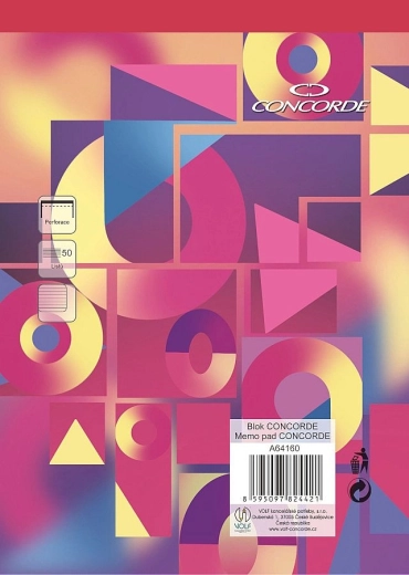 Bloc CONCORDE A4 dictat 8 mm, 50 file