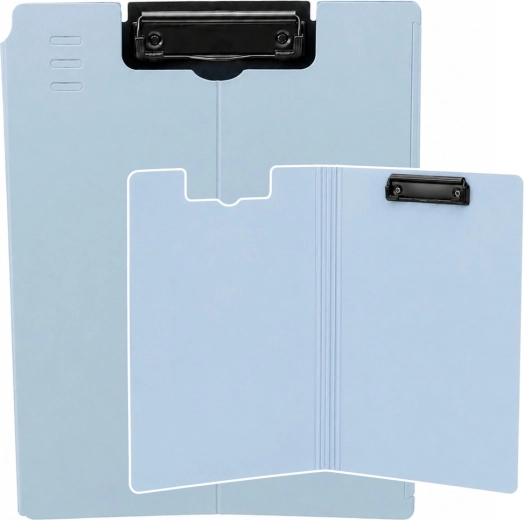 Clipboard închis pentru scris cu clemă metalică A4, plastic, albastru - 1 bucată