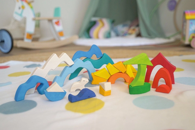 Puzzle peisagistic din lemn cu ursuleț polar - 1 bucată