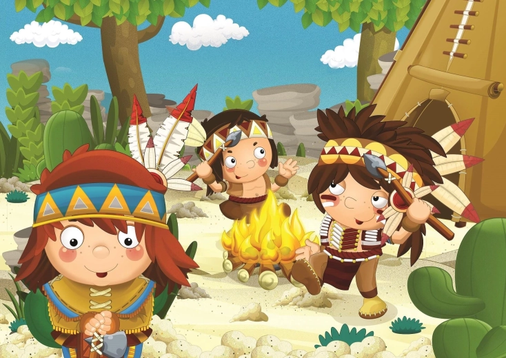 Puzzle Indieni 50 piese