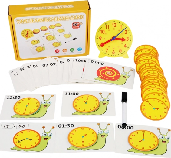 Instrument educativ pentru învățarea timpului - Ceasuri și carduri