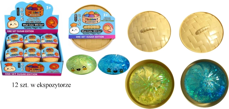 Colțunaș antistres squishy cu sclipici
