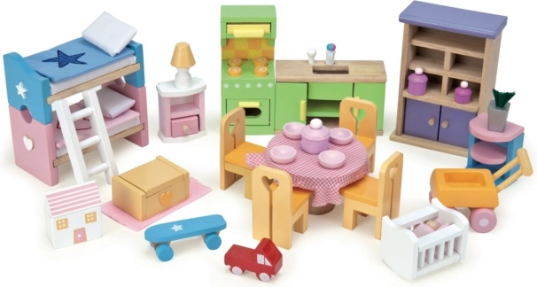 Le Toy Van set de pornire cu mobilier pentru căsuță