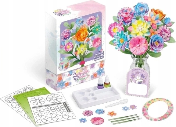 Set creativ de floristică cu flori de colorat