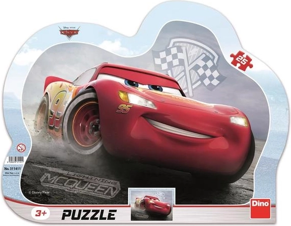Dino Puzzle Cars 3: Fulger McQueen - 25 piese