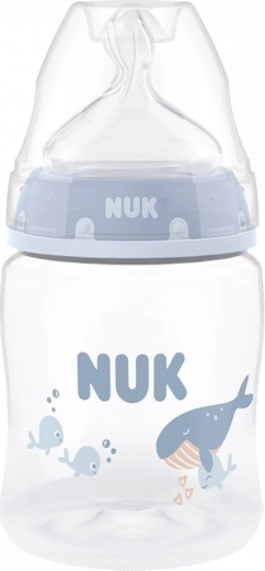 Biberon NUK First Choice pentru bebeluși cu control al temperaturii 150 ml whale - 1 bucată