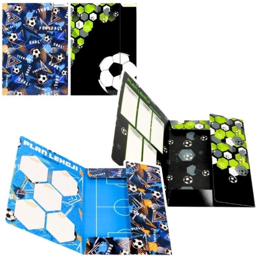 Coperti pentru caiete cu elastic A4 fotbal - 1 bucată