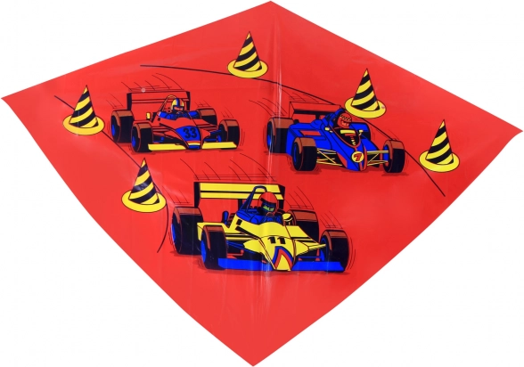 Zmeu zburător colorat cu motiv de mașini de curse