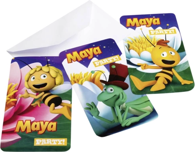 Albinuța Maja - invitații cu plicuri (6 buc)