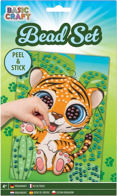 Grafix tablou cu mărgele, tigrișor, 21 × 14,5 cm